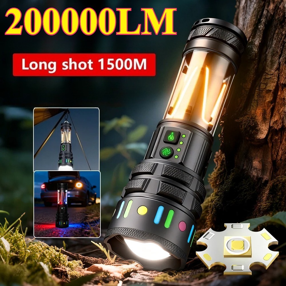 Outdoor Power Works - Potente Linterna LED Ultra Brillante, Recargable