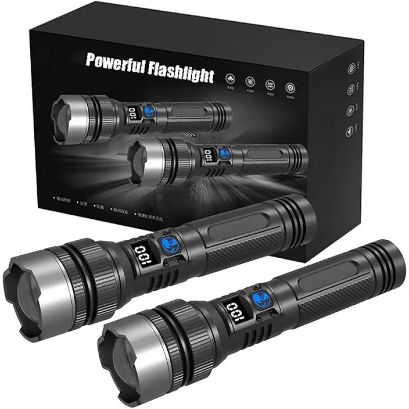 Outdoor Power Works - Linterna recargable ultrabrillante, antorcha compacta y