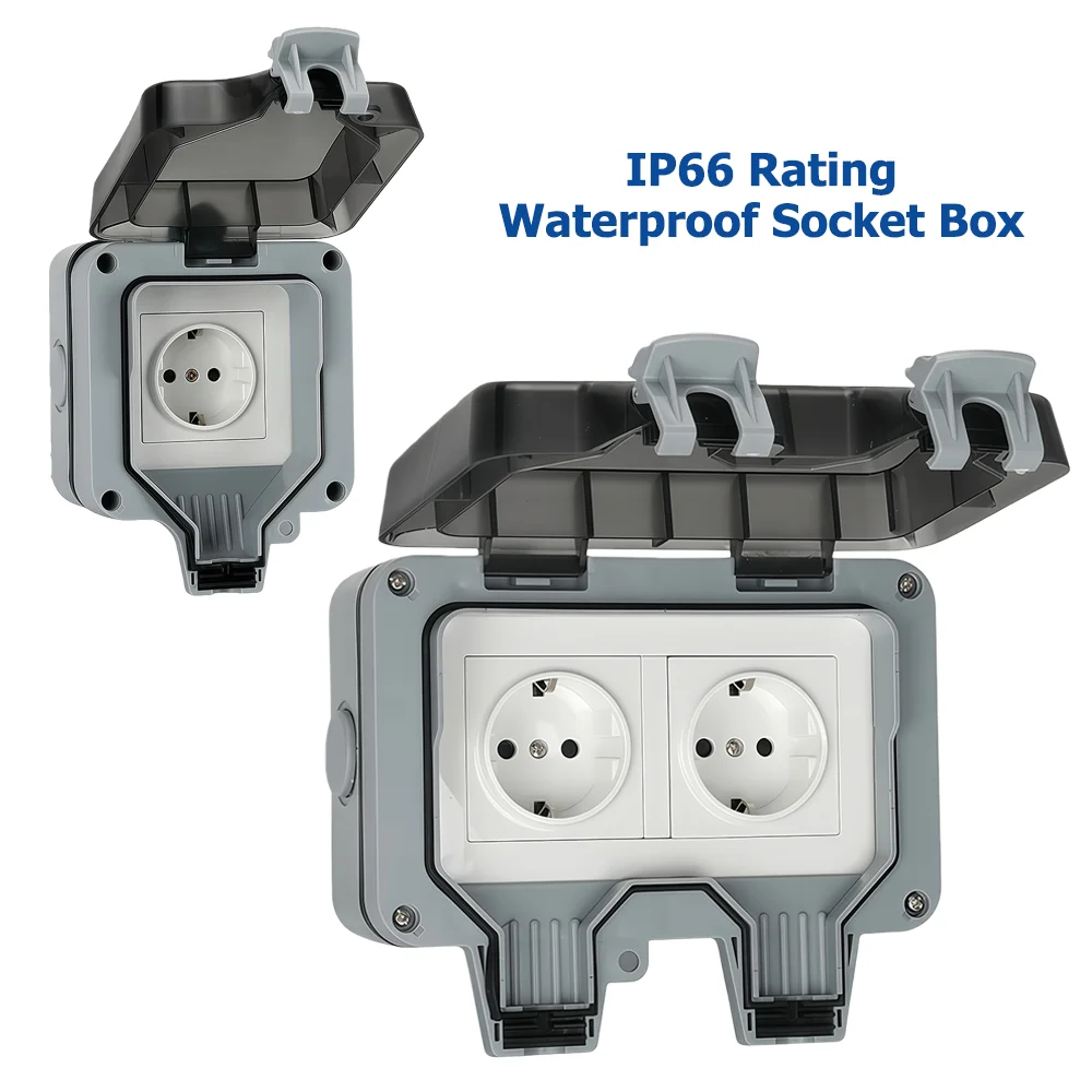 Outdoor Power Point Cover - Enchufe para exteriores resistente al agua,