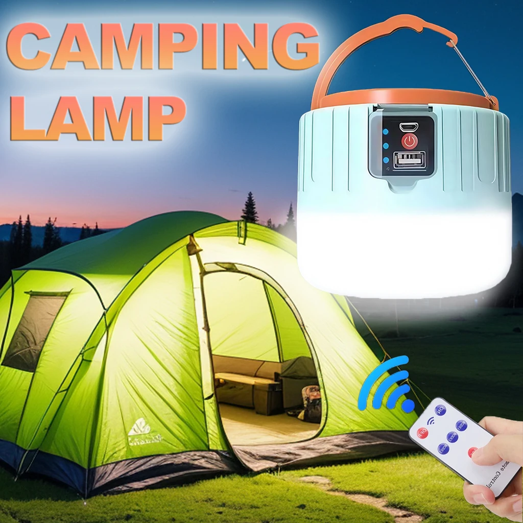 Outdoor Power Works - Linterna Solar para acampar, luz LED