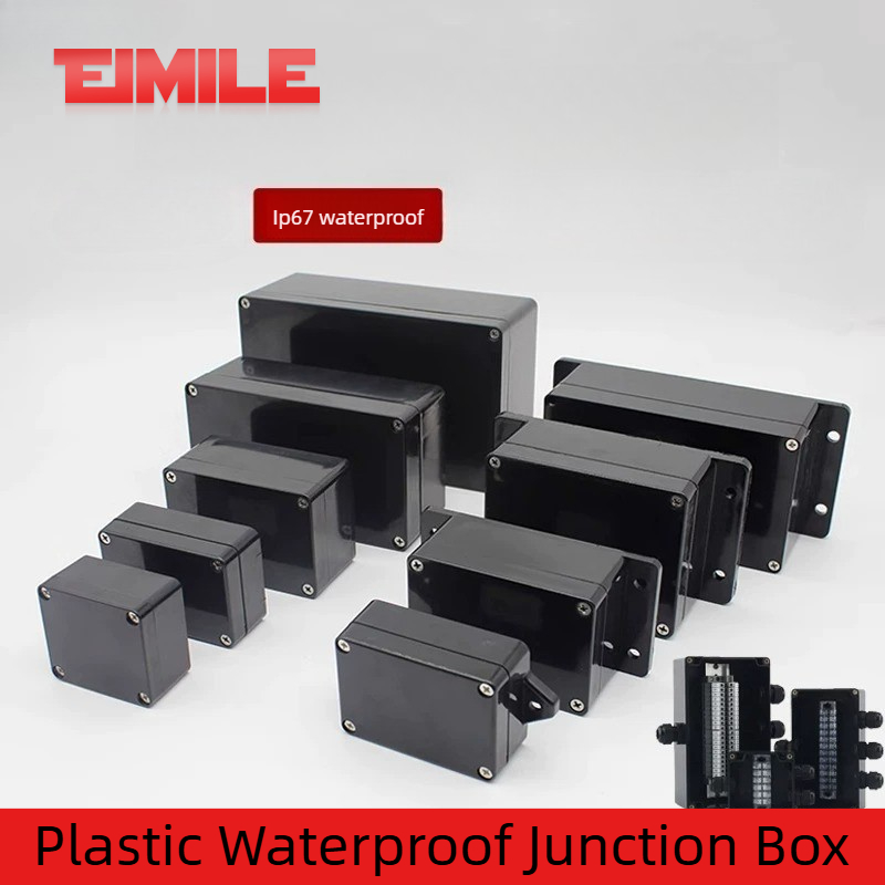 Outdoor Power Supply Box - Caja de Conexiones Impermeable Negra Tipo