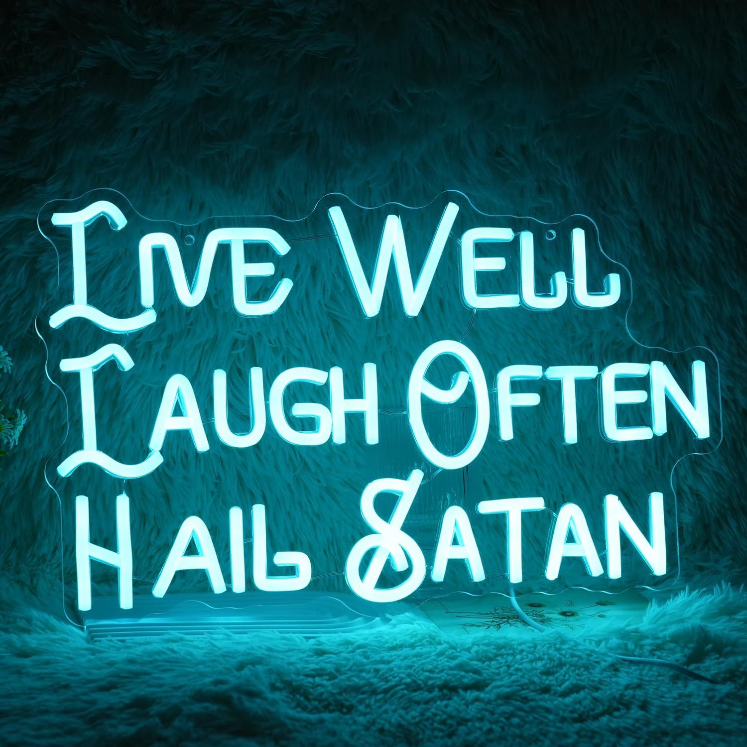 Outdoor Power Usb - Letrero de Neón 'Live Well Laugh
