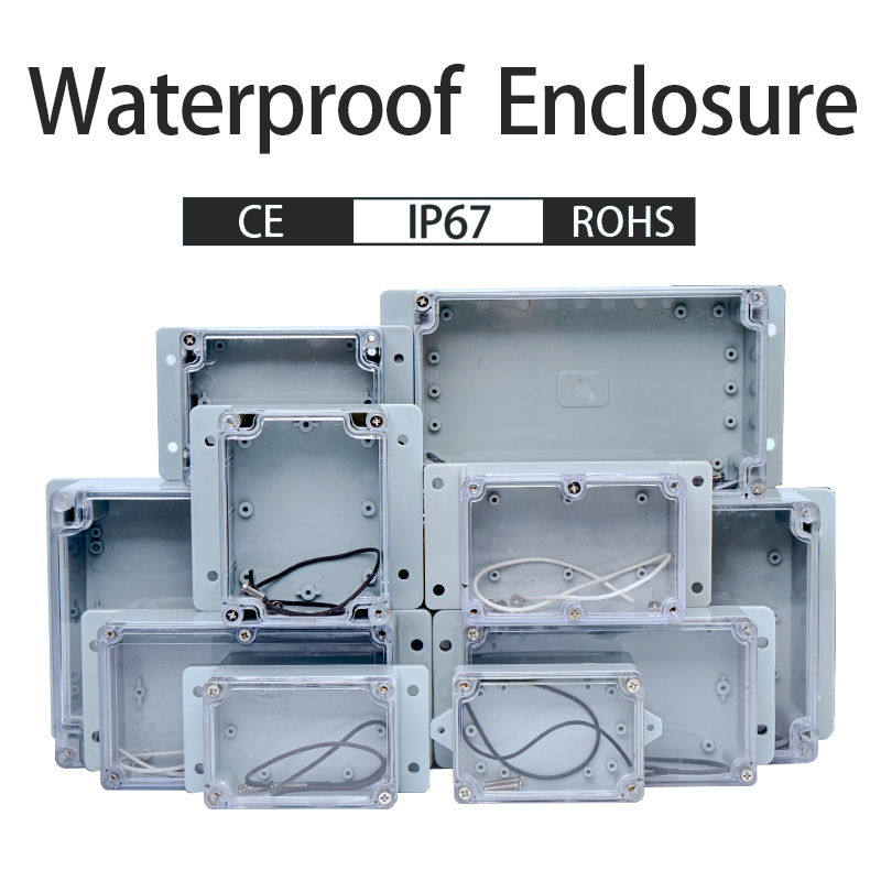 Outdoor Power Supply Box - Caja transparente de plástico IP67, carcasa