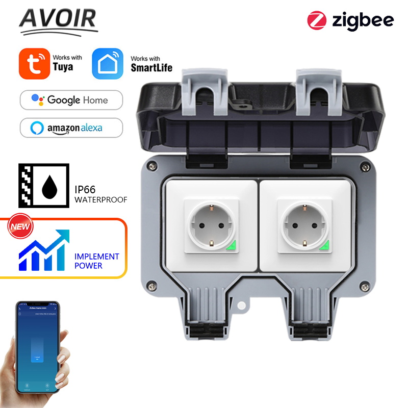Outdoor Power Rack - Avoir Tuya Zigbee enchufes eléctricos IP66