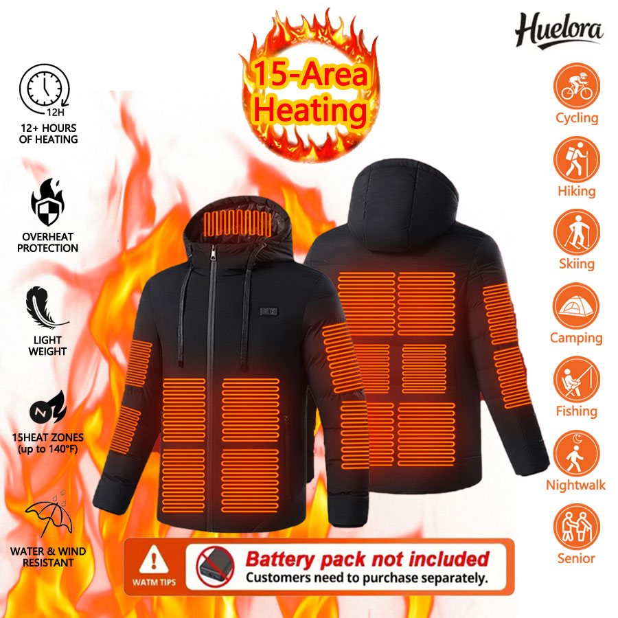 Outdoor Power Works - Huelora Chaqueta calefactable de 11 áreas