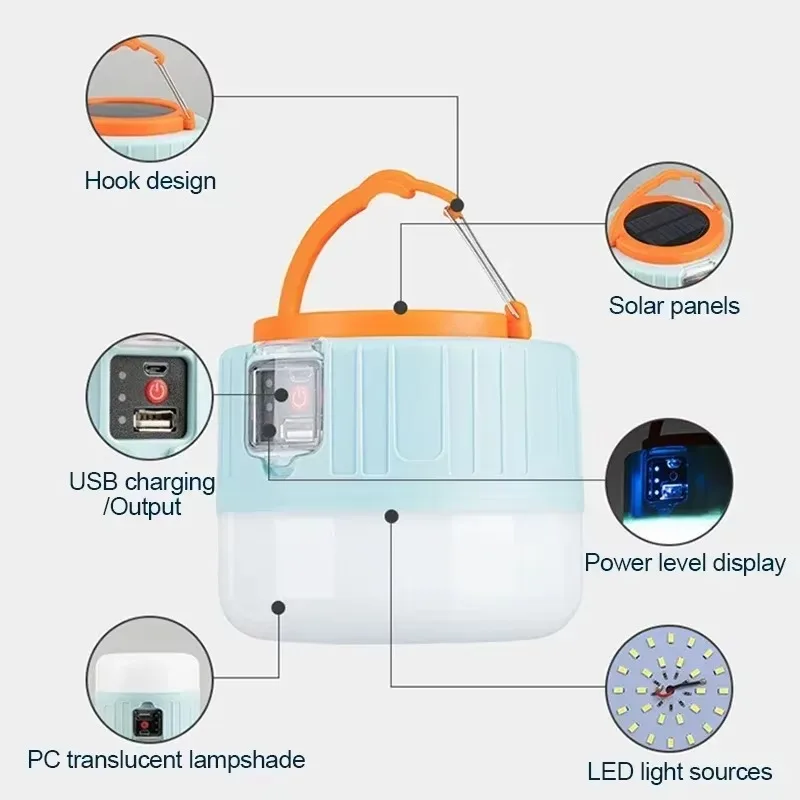 Linterna Solar para acampar, l - Outdoor Power Works reseña y precio