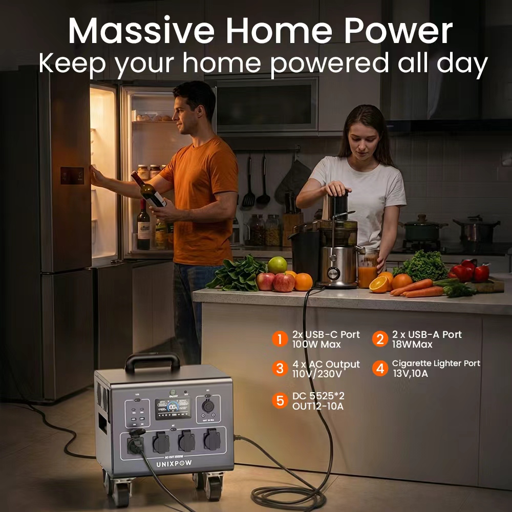 Generador Portátil de 3000W, E - Outdoor Uninterruptible Power Supply reseña y precio