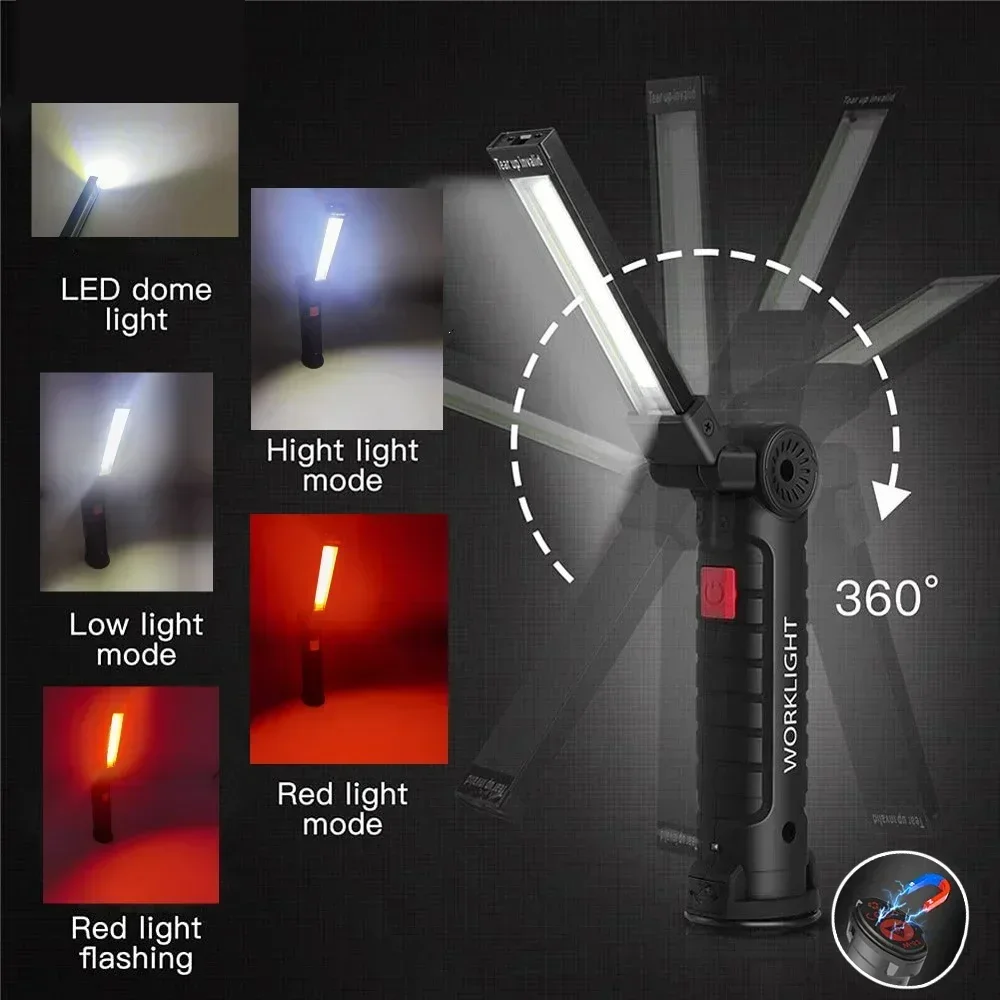 Linterna LED COB Lámpara de in - Outdoor Power Usb reseña y precio