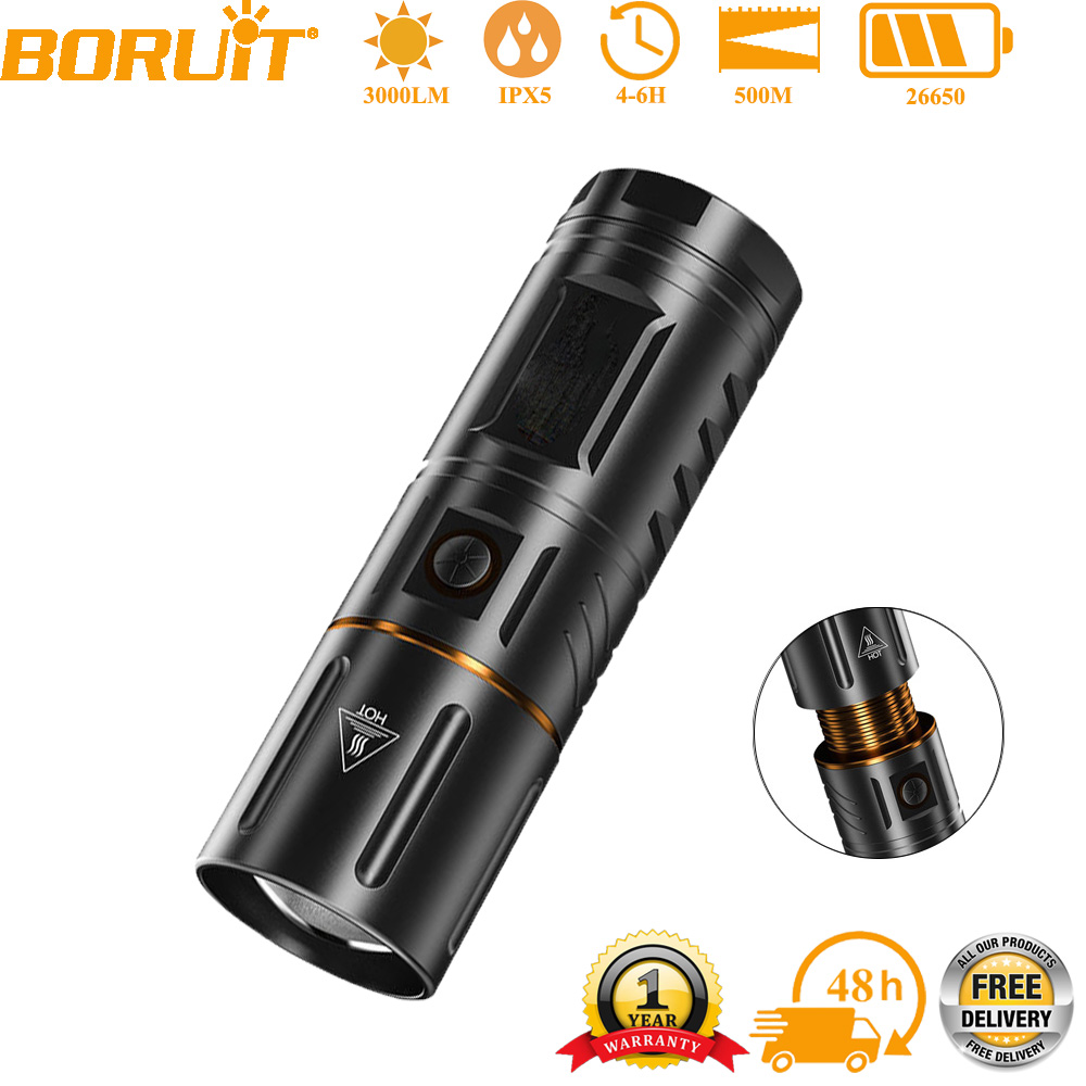 Linterna LED BORUiT Ultra Bril - Outdoor Power Usb reseña y precio
